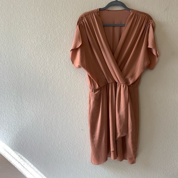 Silky Comfortable Blush Salmon Dress - Picture 1 of 5